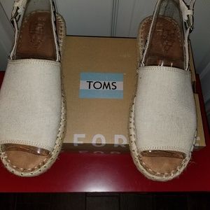 Toms Clara Birch Suede Espadrille Sandals